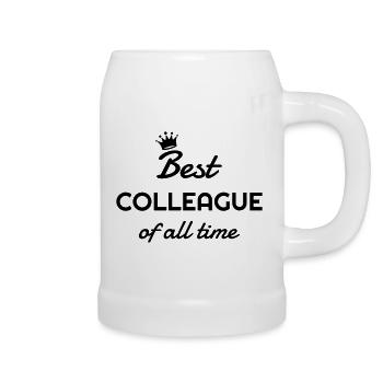 collègue / entreprise / travail / bureau - Chope en céramique - blanc - Droite