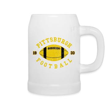 Pittsburgh American Football - Bierkrug - Weiß - Rechts