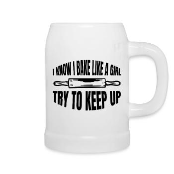 Bakery Confectionery Mrs. Baking Bakery Confectioner - Beer Mug - white - Right
