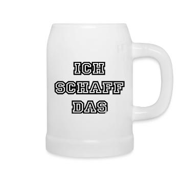 Ich schaff das - Bierkrug - Weiß - Rechts