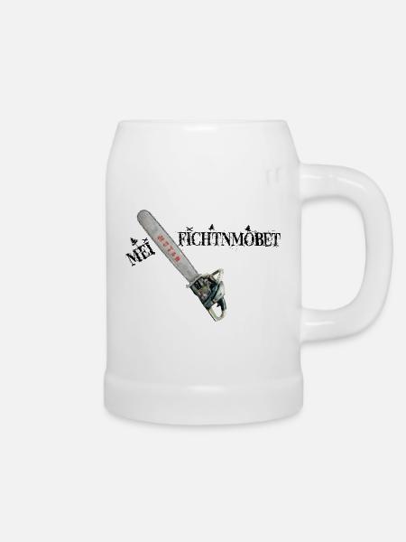Mei Fichtnmobet - Bierkrug - Weiß