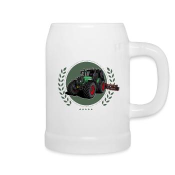 Tractor // Illustration - Beer Mug - white - Right
