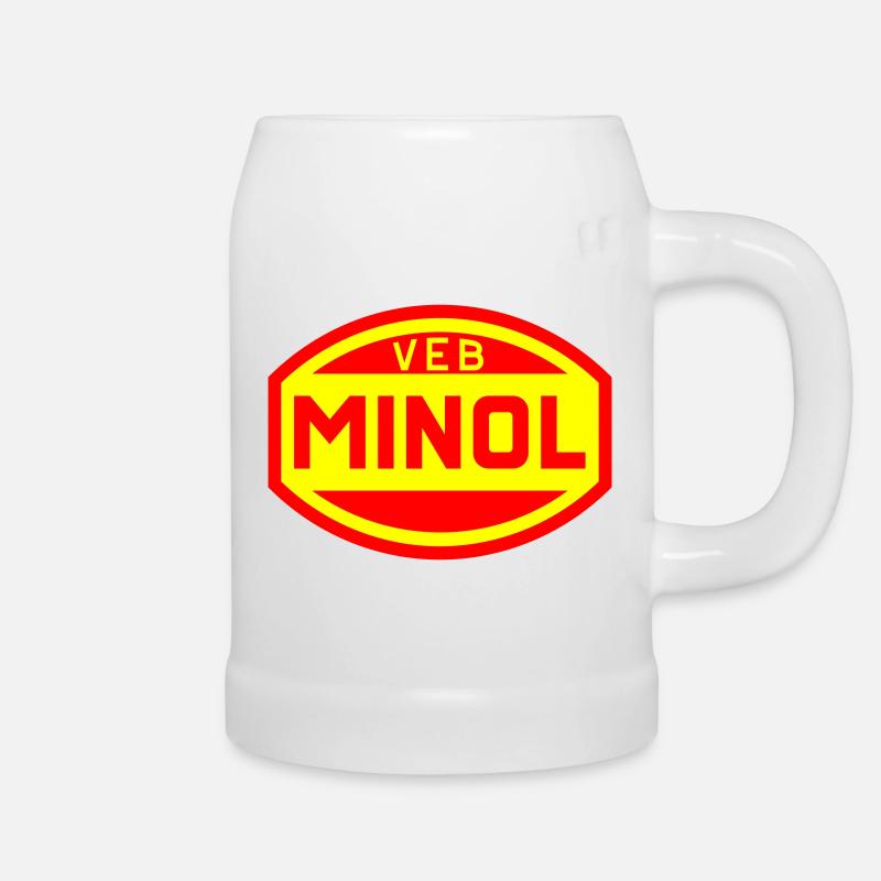 VEB Minol (Farben änderbar) - Bierkrug - Weiß