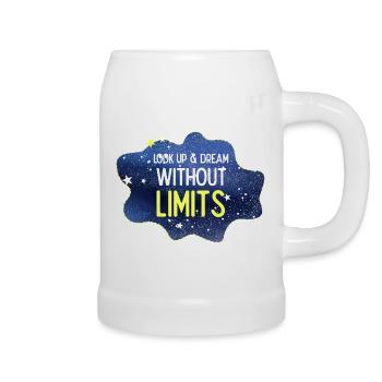 Look up and dream without limits - Beer Mug - white - Right