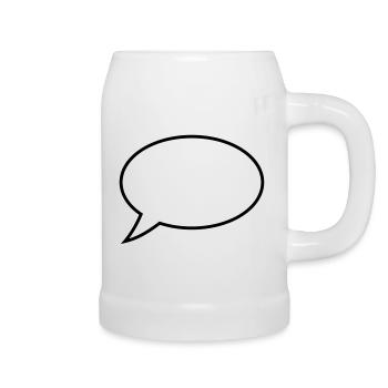 Speech Bubble Design - Beer Mug - white - Right