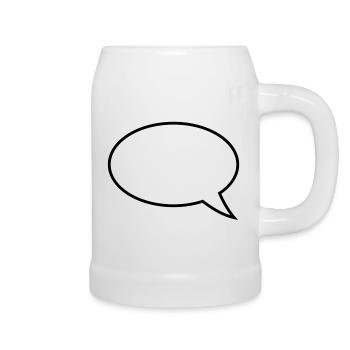 Speech Bubble Design - Beer Mug - white - Right