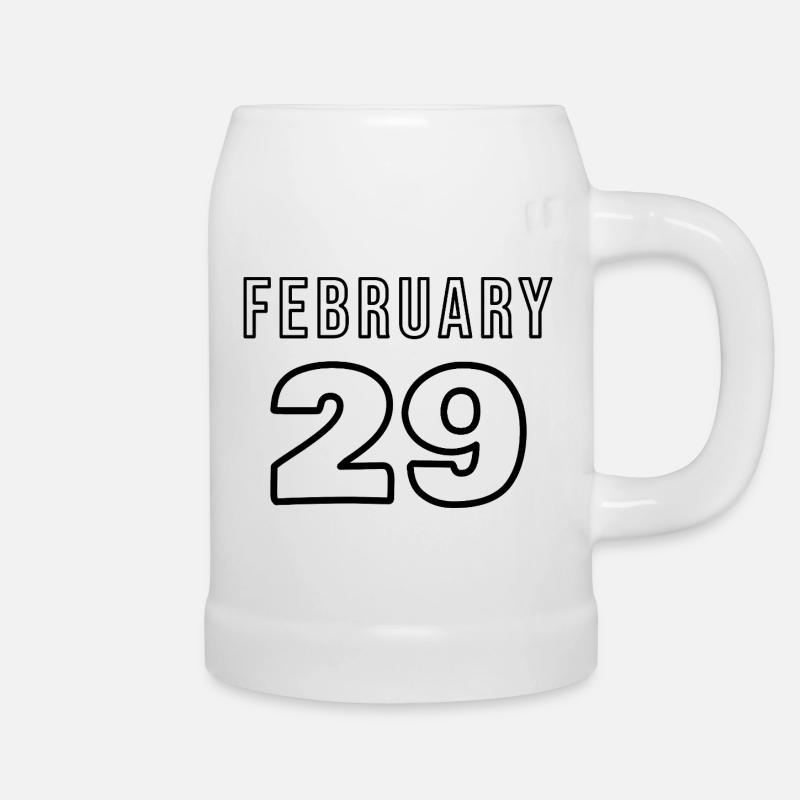 February 29 - Beer Mug - white