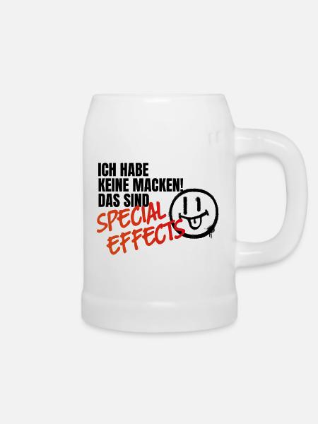 Keine Macken, sondern Special Effects - Bierkrug - Weiß