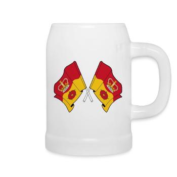 Hampshire Crossed Flags - Beer Mug - white - Right