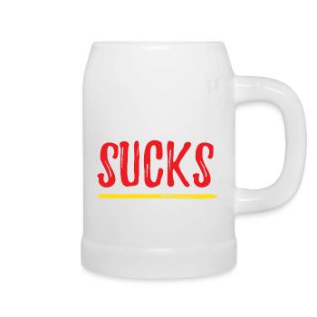 Nicht laufen ist echt blöd - Bierkrug - Weiß - Rechts