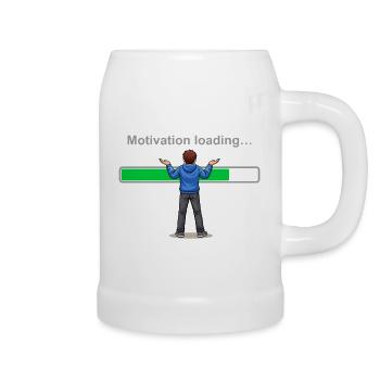 Motivationslade... Bitte warten Sie - Bierkrug - Weiß - Rechts