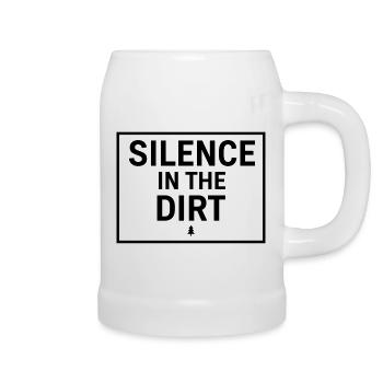 Silence In The Dirt Swiss Typography Tee - Beer Mug - white - Right