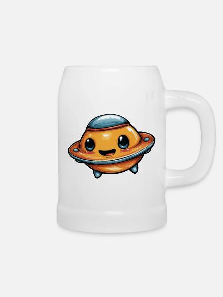 Kawaii UFO  - Bierkrug - Weiß