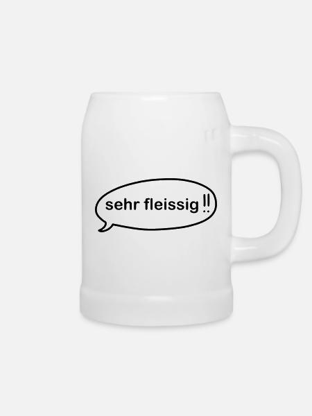 iYpsilon sehr fleißig - Bierkrug - Weiß