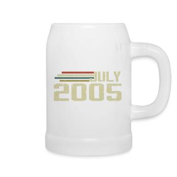 Birthday July 2005 Year 2005 July Year 2005 - Beer Mug - white - Right