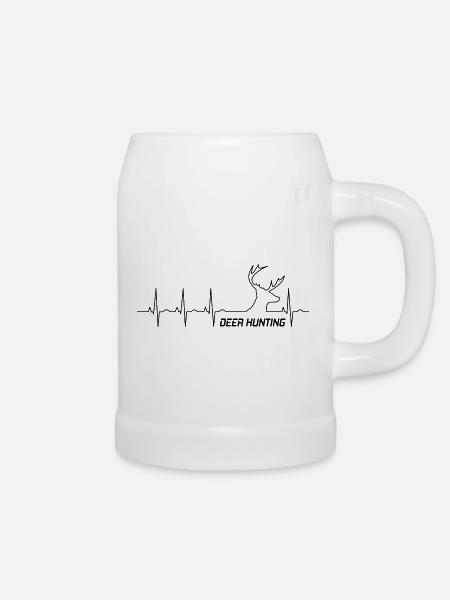 Hirschjagd - Bierkrug - Weiß
