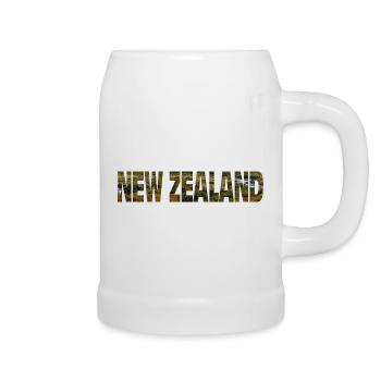 Nouvelle-Zélande - Chope en céramique - blanc - Droite