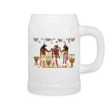 epoque Pharaon - Chope en céramique - blanc - Droite