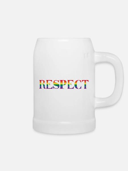 Respekt - Bierkrug - Weiß