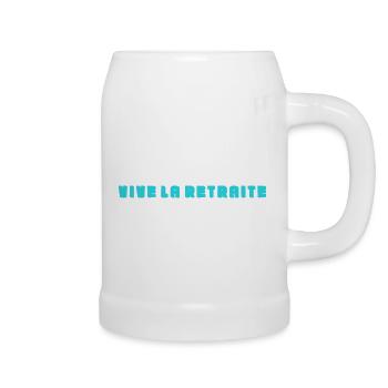 RETRAITE. BONNE RETRAITE. JOYEUSE RETRAITE - Chope en céramique - blanc - Droite
