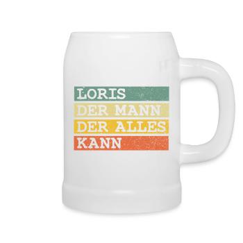 Der Mann Der Alles kann Loris - Bierkrug - Weiß - Rechts