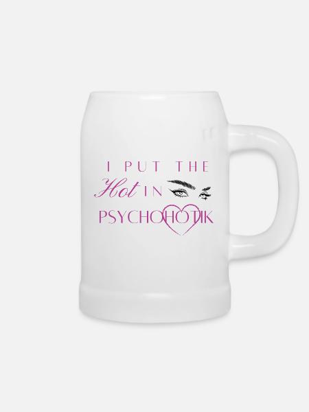 Psycho - Bierkrug - Weiß