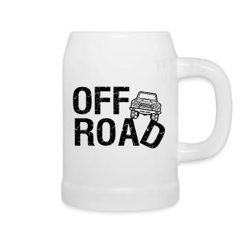 Offroad T-shirt 4x4 - Dark & Dirty - Chope en céramique - blanc - Droite