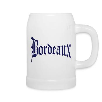 Bordeaux - Chope en céramique - blanc - Droite