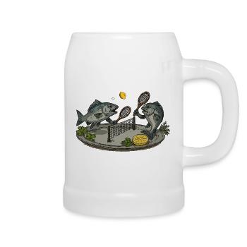 Fish Tennis Table - Beer Mug - white - Right
