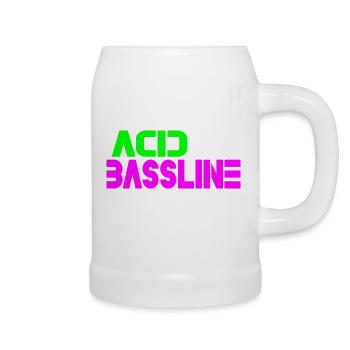 Acid bassline - Beer Mug - white - Right