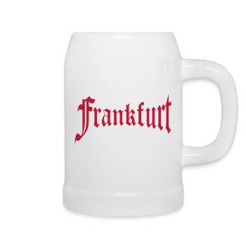 Francfort - Chope en céramique - blanc - Droite