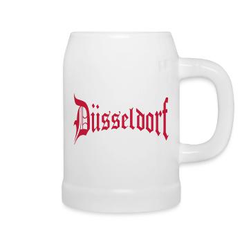 Dusseldorf - Chope en céramique - blanc - Droite