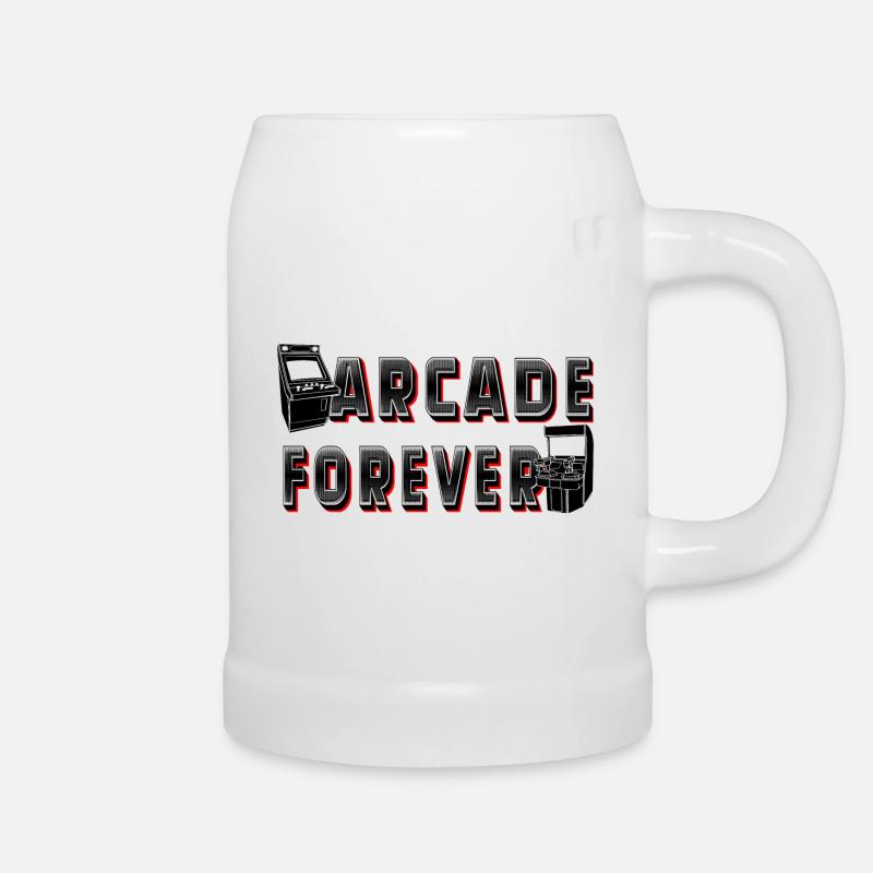 ARCADE FOREVER - Beer Mug - white