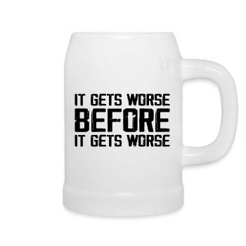 It Gets Worse Before It Gets Worse - Chope en céramique - blanc - Droite