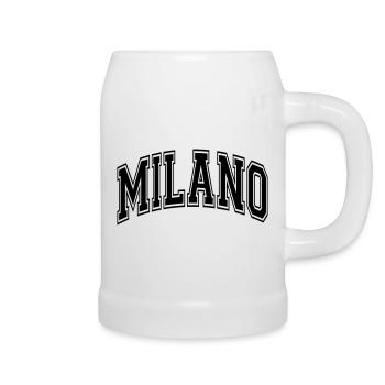 Milan - Chope en céramique - blanc - Droite