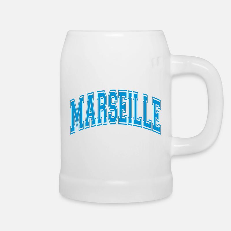 Marseille - Beer Mug - white