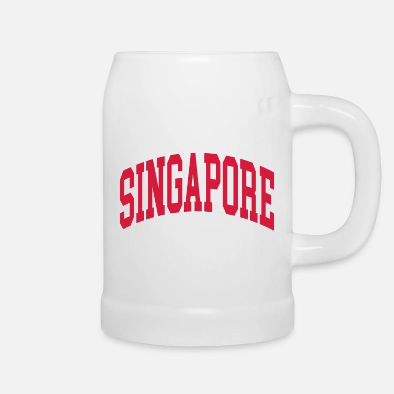Singapour - Chope en céramique - blanc