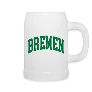 Brême - Chope en céramique - blanc - Droite