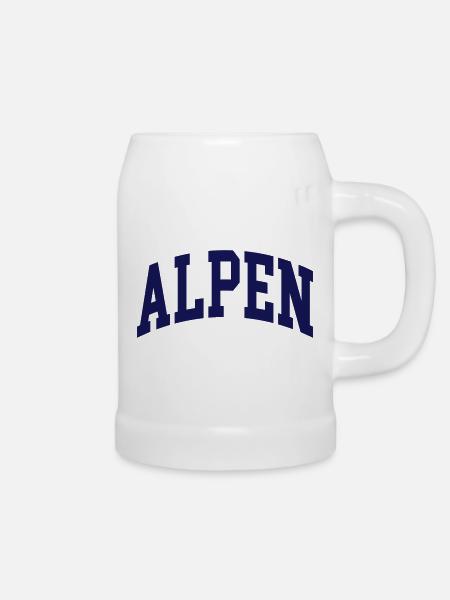 Alpen - Bierkrug - Weiß