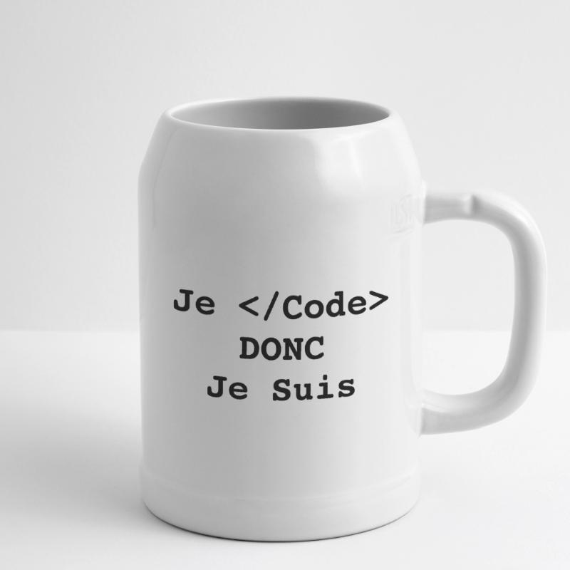 Ich programmiere, also bin ich Informatiker und Programmierer Bierkrug