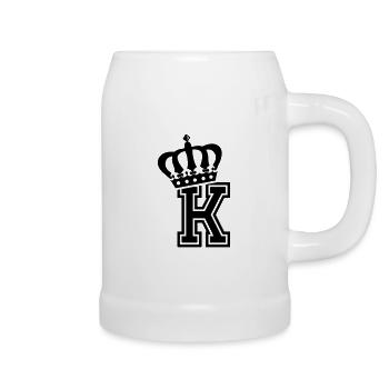 Letter K - Beer Mug - white - Right