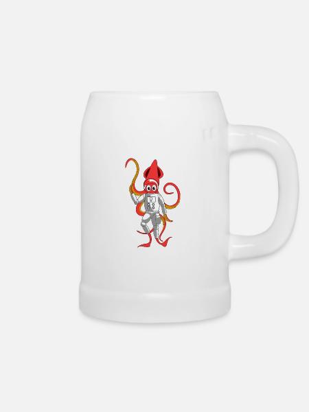 Squid Disguise - Bierkrug - Weiß