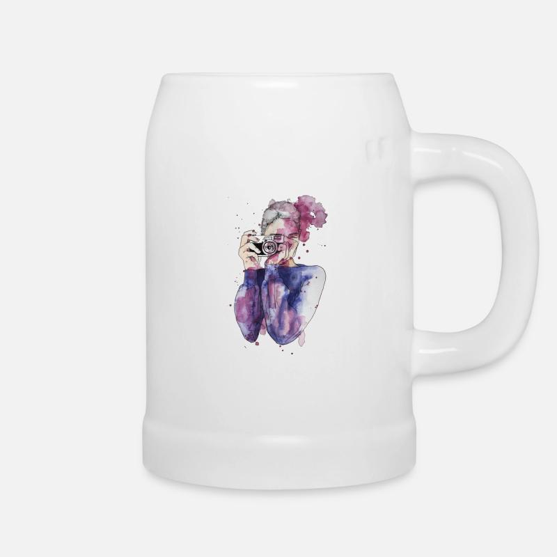 Selfie by carographic - Bierkrug - Weiß