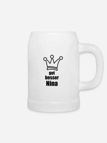 Nina - Bierkrug - Weiß