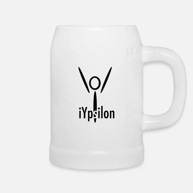 iYpsilon + gemeinsam sind wir stark - Bierkrug - Weiß