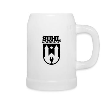 Suhl Mopedsport Hahn Logo - Bierkrug - Weiß - Rechts