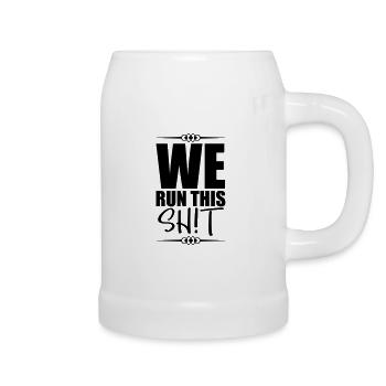 we run this - Bierkrug - Weiß - Rechts