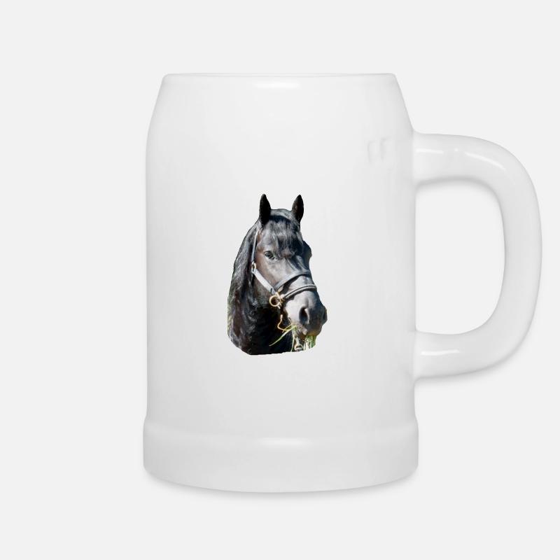 Frieze head - Beer Mug - white