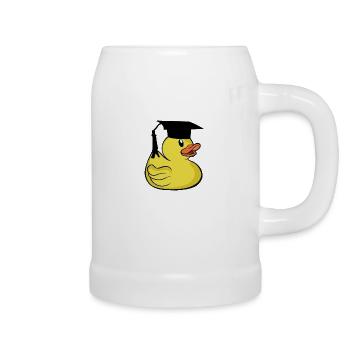 Master Duck Student Masterabschluss Spruch - Bierkrug - Weiß - Rechts