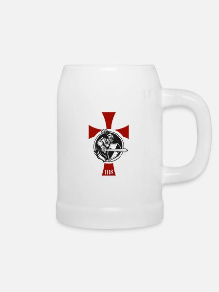 Ritter Kreuzritter Templer - Bierkrug - Weiß